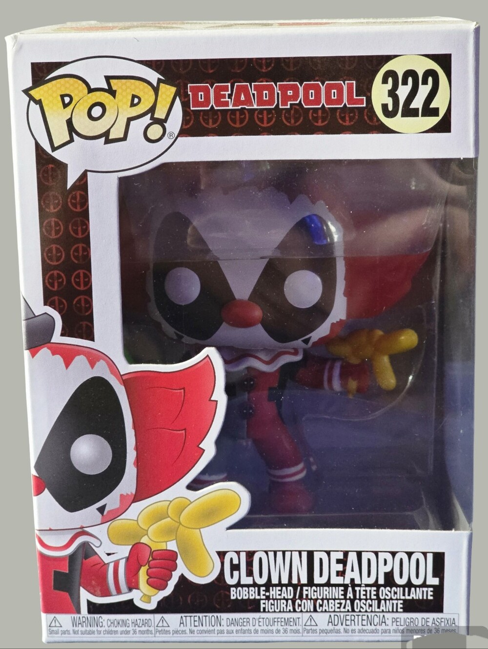 Funko POP! Deadpool Clown Deadpool #322 - 2021 Vaulted **NEW**